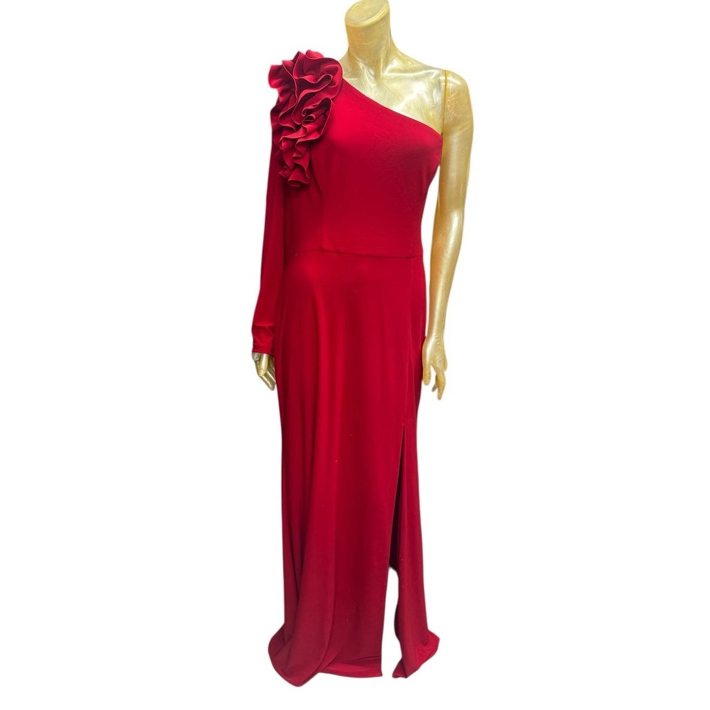 Escape Elegant Red One-Shoulder Dress