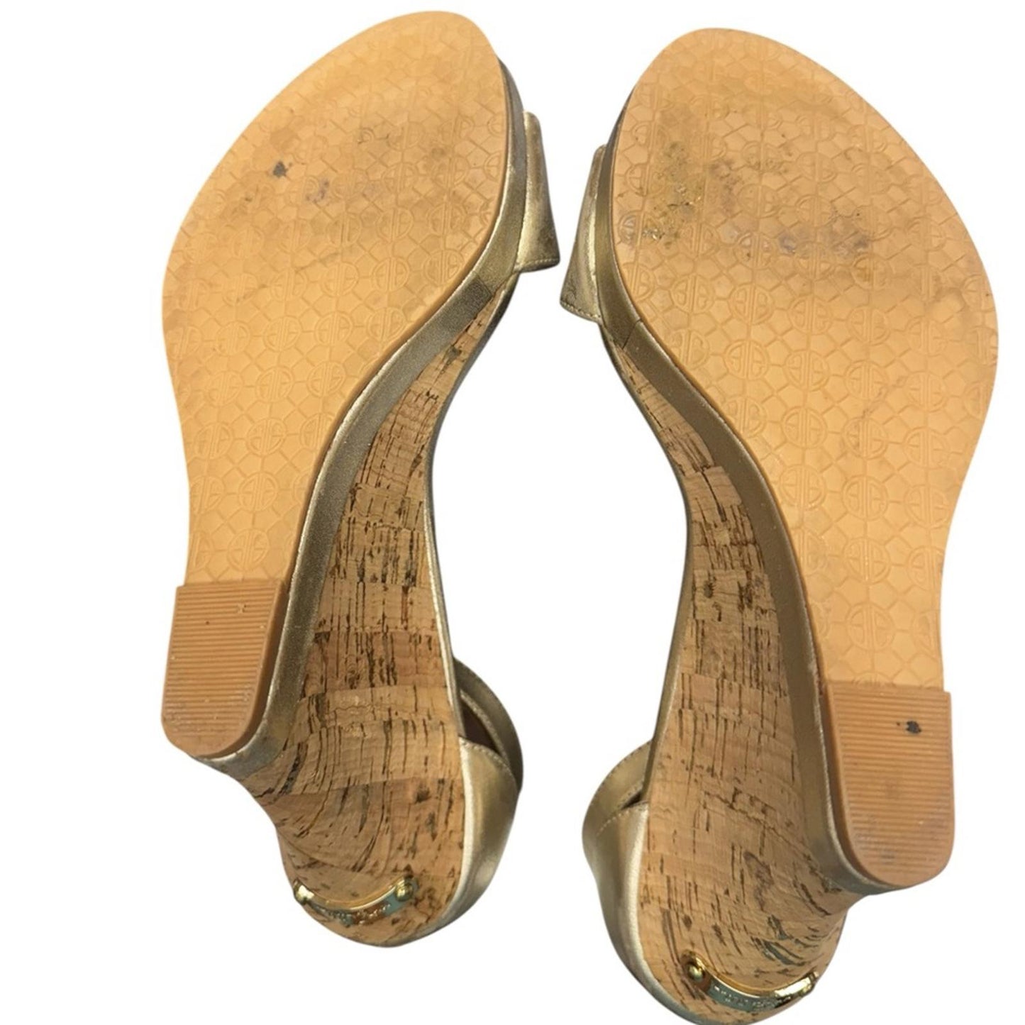 Pre-Love Lilly Pulitzer, Elegant Gold Wedge Sandals