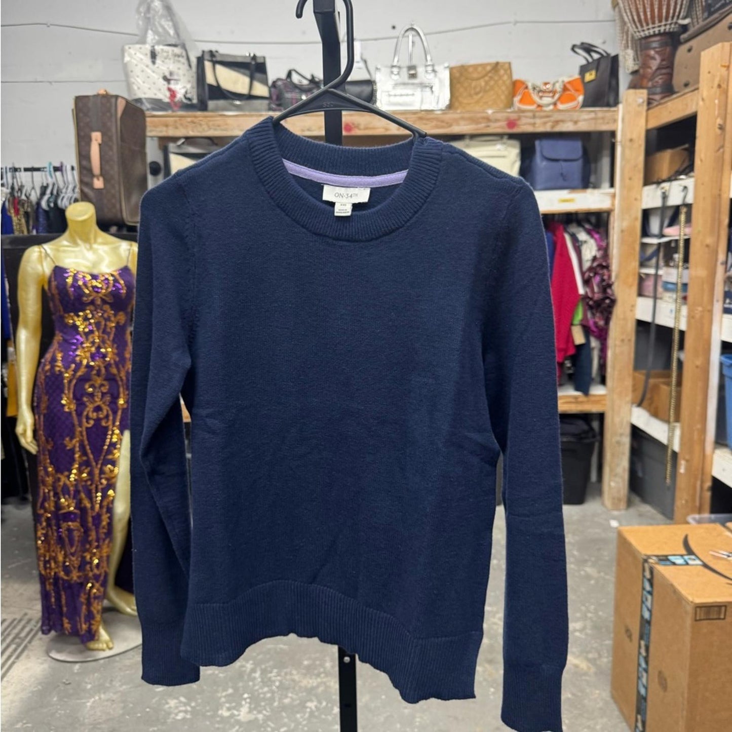 On 34th Navy Blue Sweater