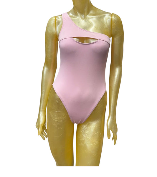 Woman’s Pink one shoulder Swimwear