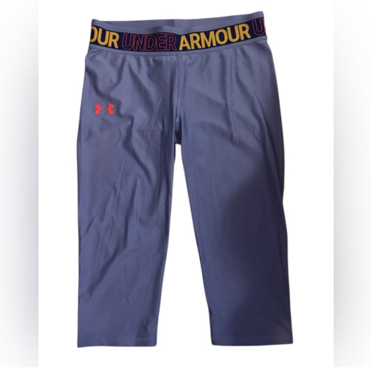 Under Armour Purple Leggings with Red Logo