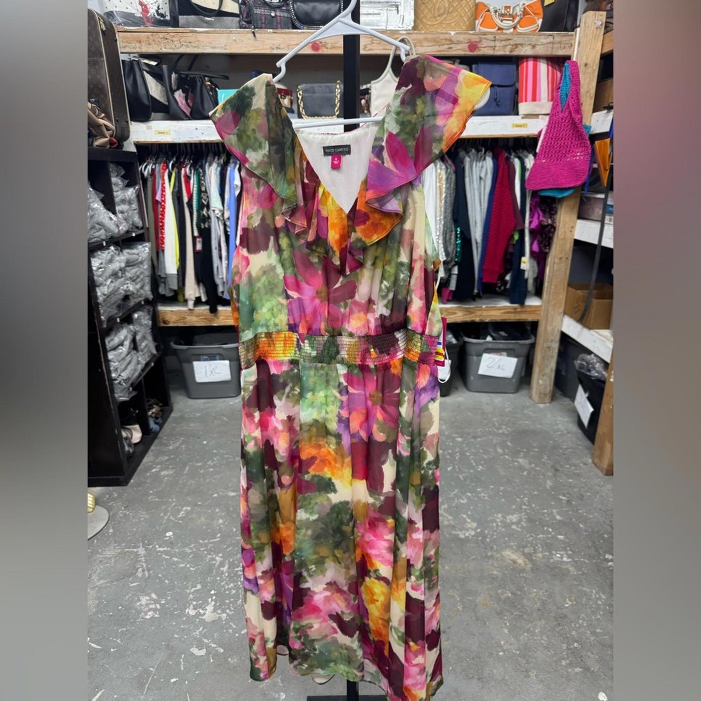 Vince Camuto Vibrant Floral Dress