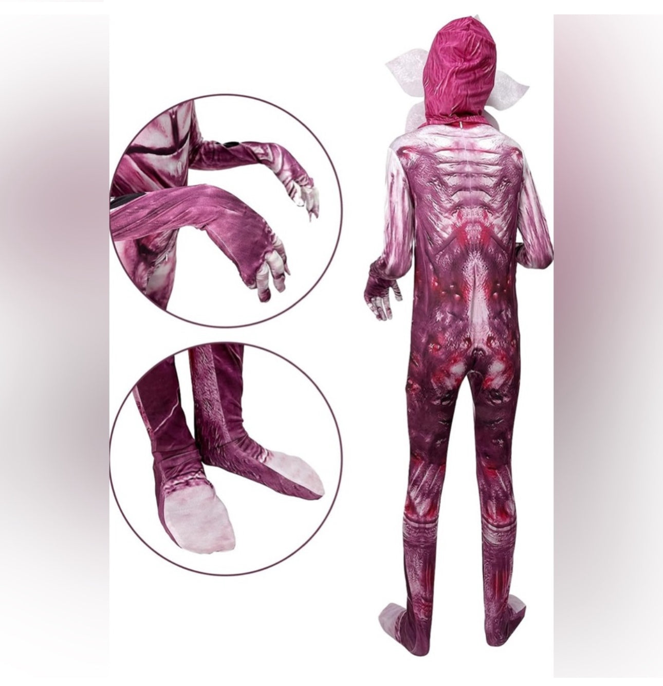 PUNKSUIT Demogorgon Kids Halloween Scary costumeCosplay Flower Monster Jumpsuit