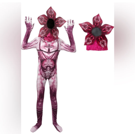 PUNKSUIT Demogorgon Kids Halloween Scary costumeCosplay Flower Monster Jumpsuit