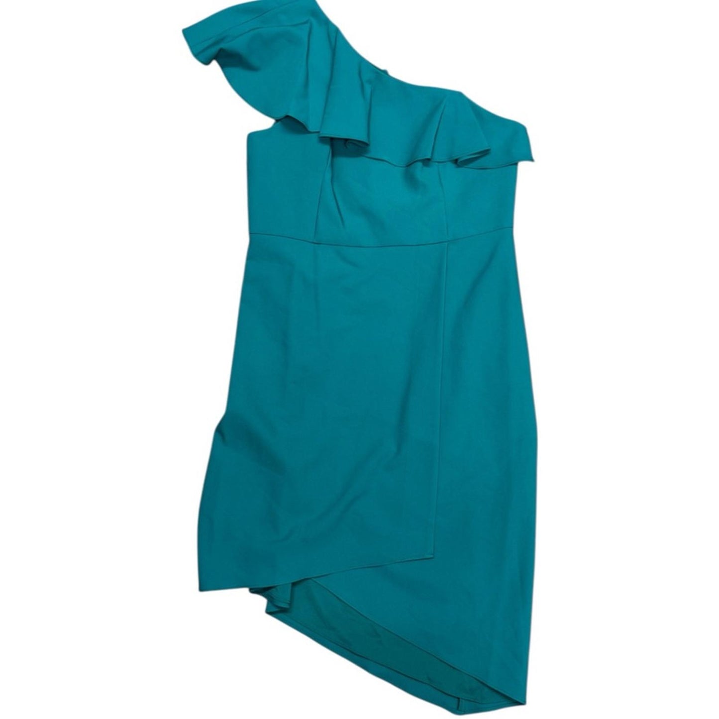 Adrianna Papell Teal One-Shoulder Dress