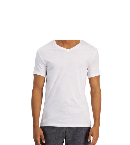 Alfani White Fitted Short Sleeve T-Shirt