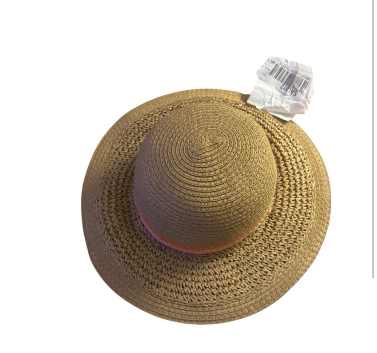 Girls Stylish Tan Sun Hat with Colorful Bands