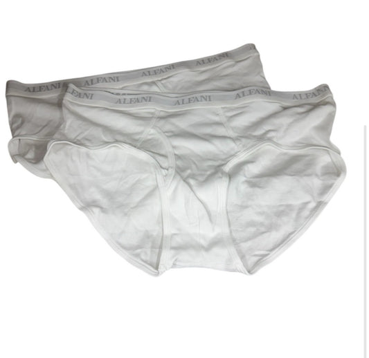 Alfani White Classic Briefs Soft Cotton Elastic Waistband