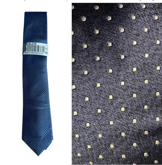 Michael Kors Men's Navy Blue Polka Dot Tie