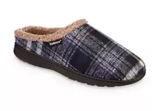 Isotoner Men's Advanced Memory Foam Plaid Comfort Slippers