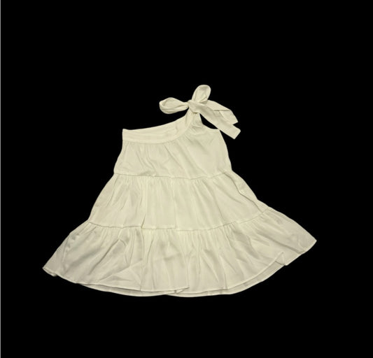 Girls toddler one shoulder, tied cute swinging dress