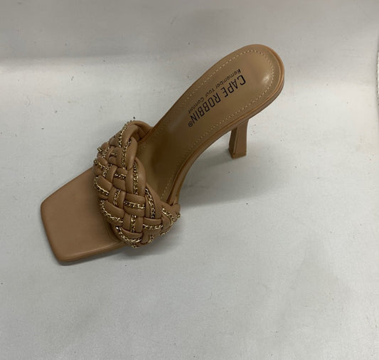Cape Robbin Tan Braided Women's Heels