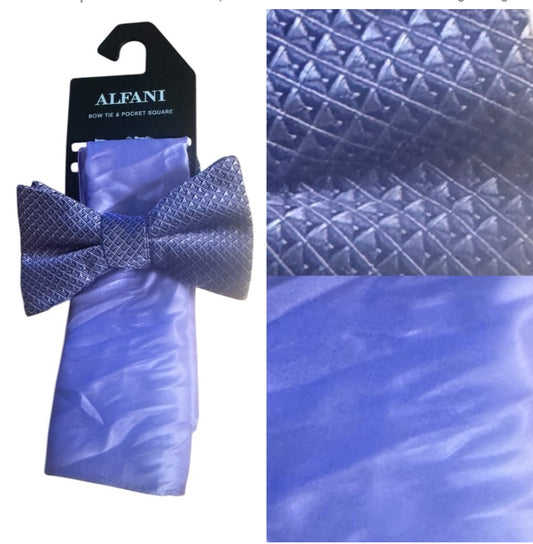 Alfani purple Bow Tie and Pocket Square Set