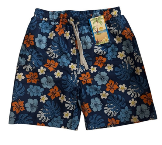 Tropical Floral Boy’s Swim Shorts Ultraviolet Protection Factor 50+