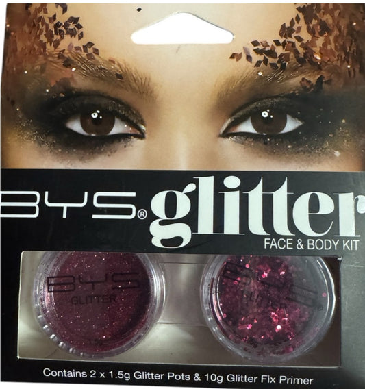 BYS Glitter Face & Body Kit - Fuchsia