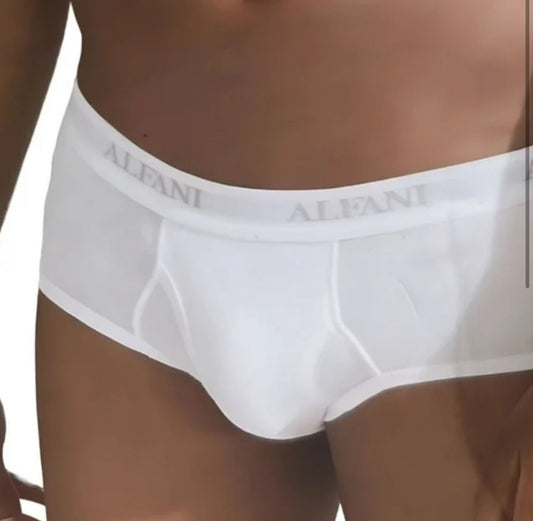 Alfani White Classic Briefs Soft Cotton Elastic Waistband