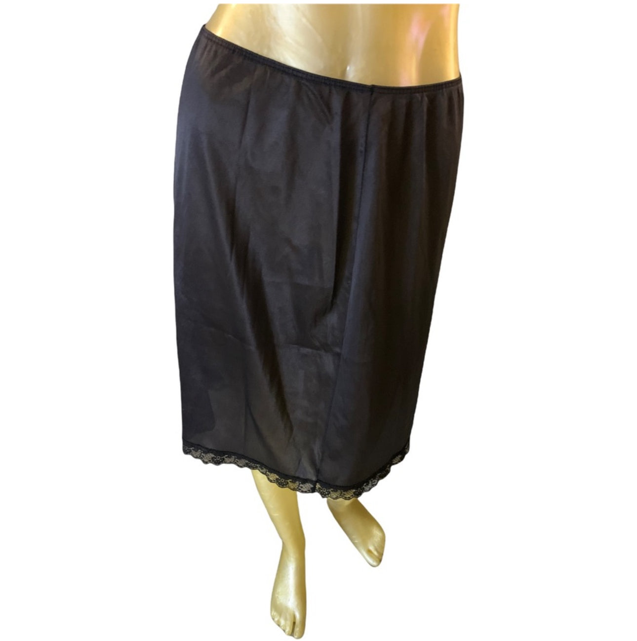 Legg Underskirt Half Slip Skirt black with bottom lace