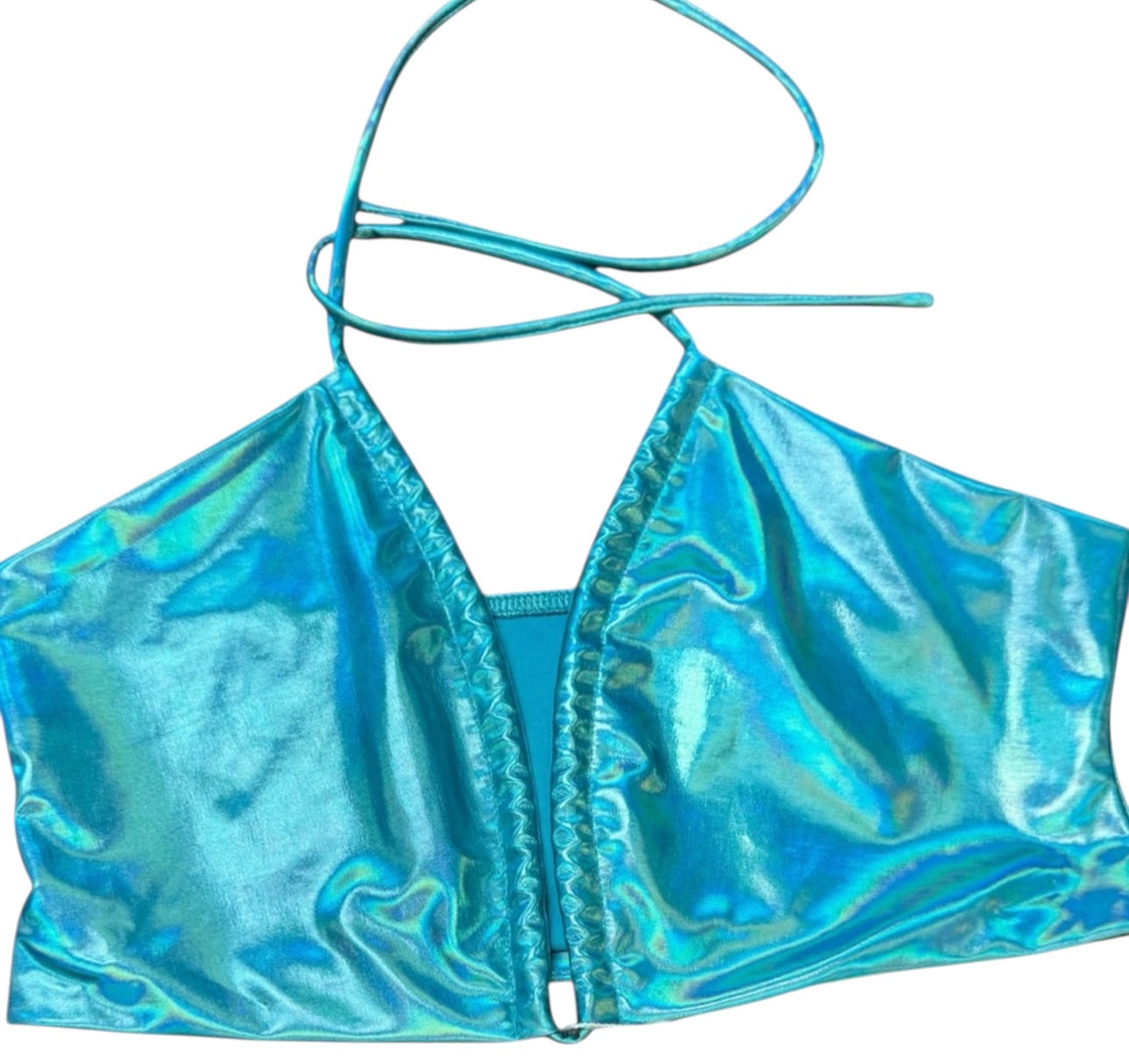 Blue Bandeau tank top