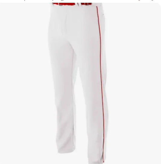 Majestic Baseball Pants Men's White Pants with Red Accents