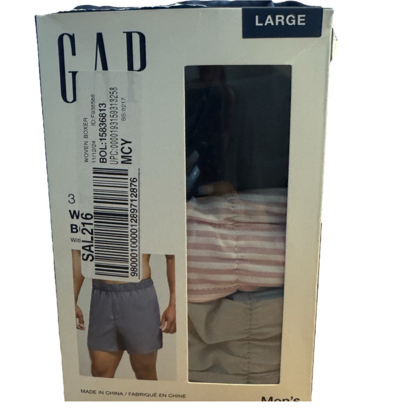 GAP men woven boxers