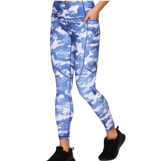 Pre-Loved Reebok Blue Camouflage Women's Leggings