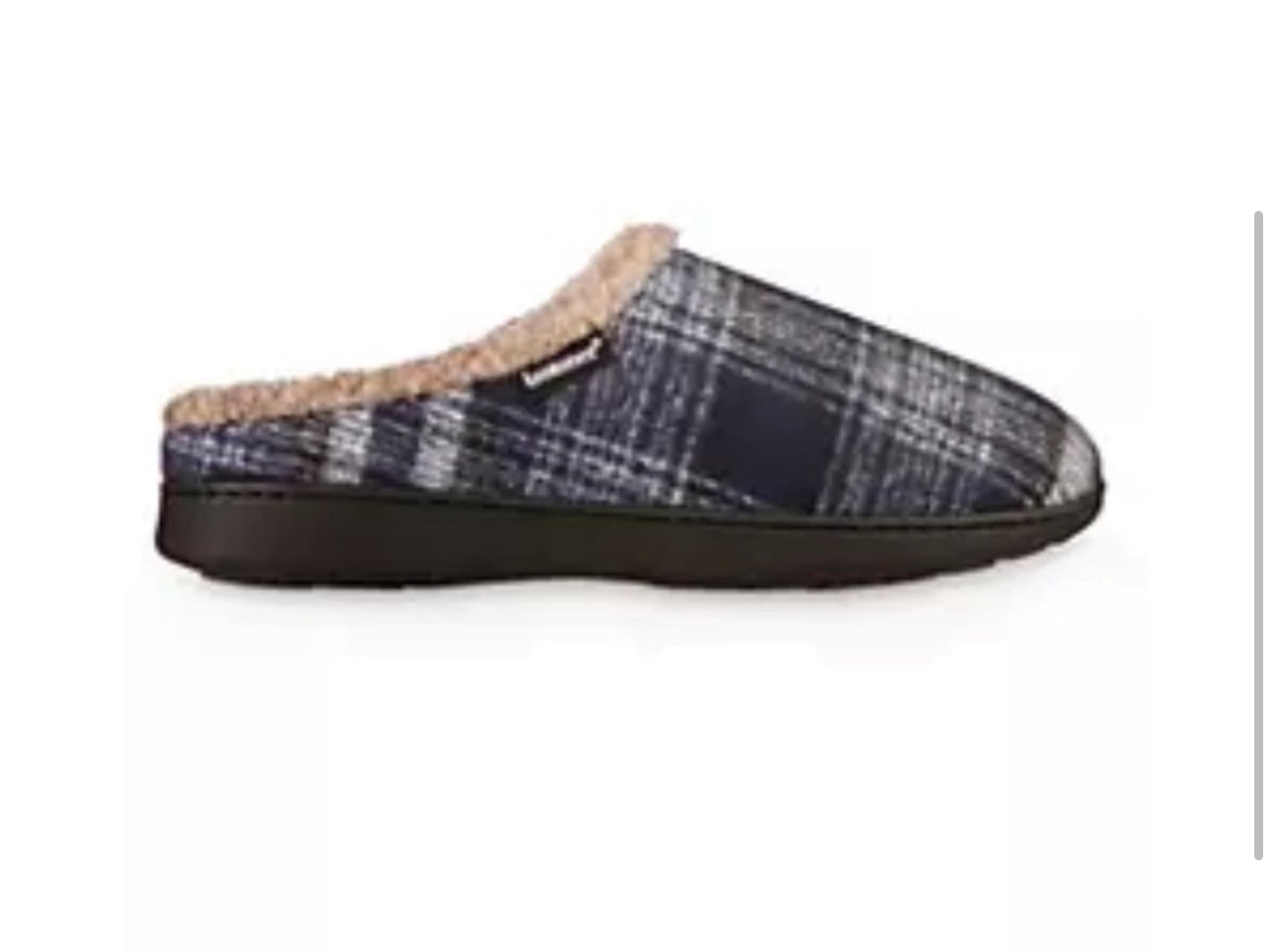 Isotoner Men's Advanced Memory Foam Plaid Comfort Slippers