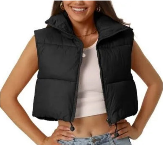 Automat Crop Puffer light weight Vest w/pockets