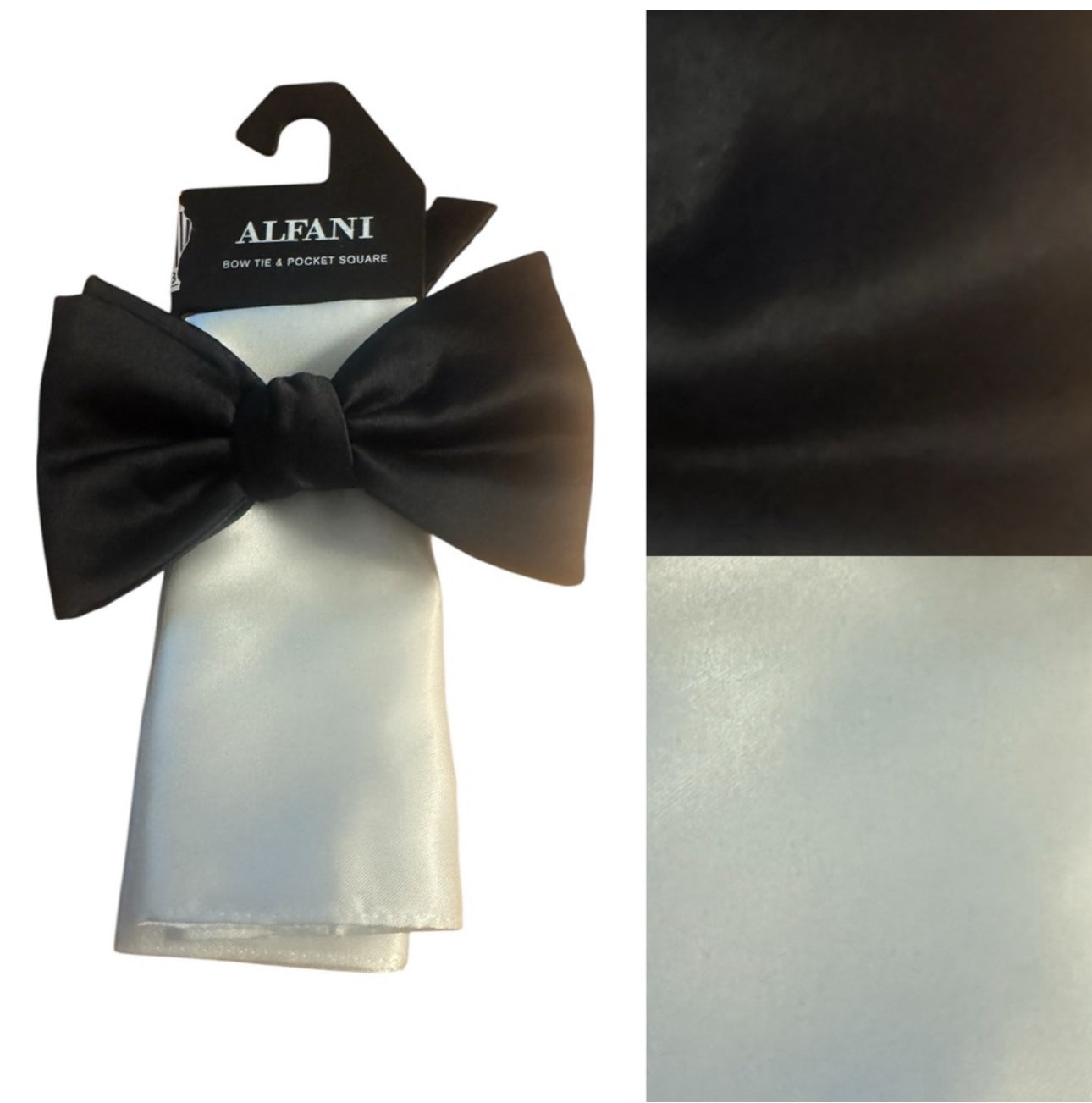 Alfani Black and White Bow Tie Set