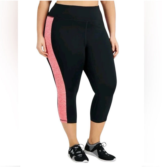 Ideology, Black and Pink Women's Athletic Capri Leggings