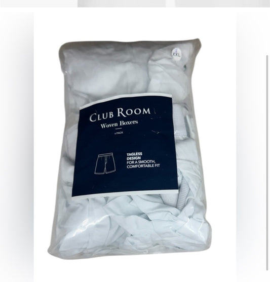 Club Room Woven White Men's Boxer Shorts