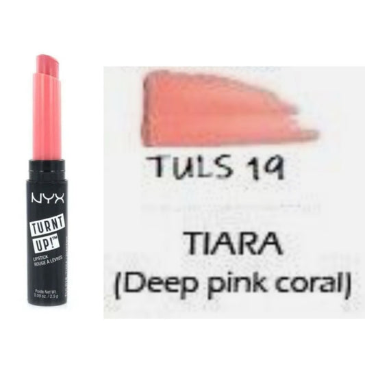 NYX Turnt Up Lipstick - Tiara (Deep Pink Coral)