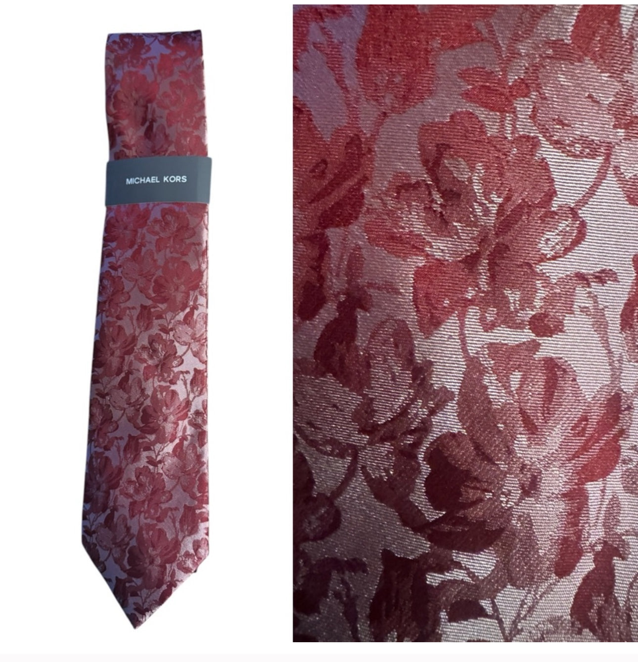 Michael Kors Red Floral Men's Tie
