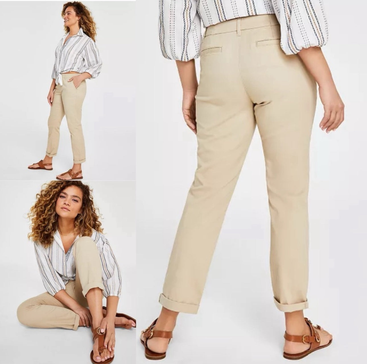 Tommy Hilfiger woman’s cuffed chino straight legged pants