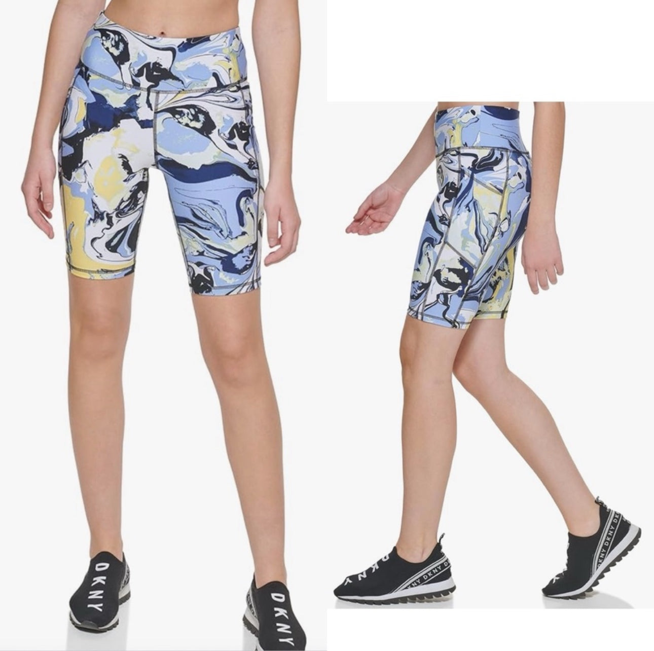 DKNY Women's Bike High Waist Printed Short