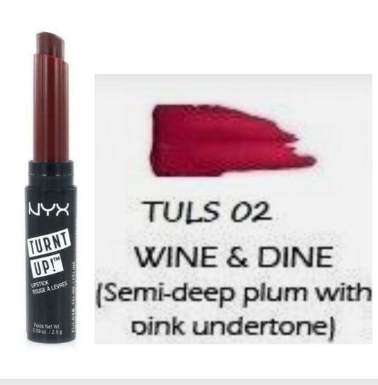 NYX Turnt Up Lipstick - 02, Wine & Dine