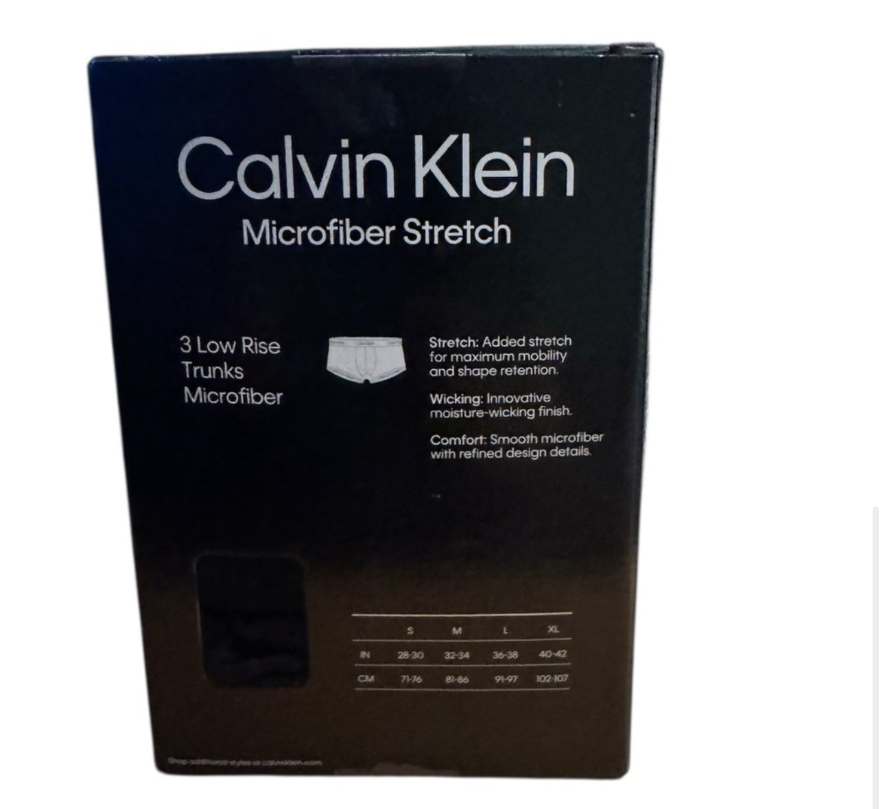 Calvin Klein Black Boxer Briefs Microfiber Stretch