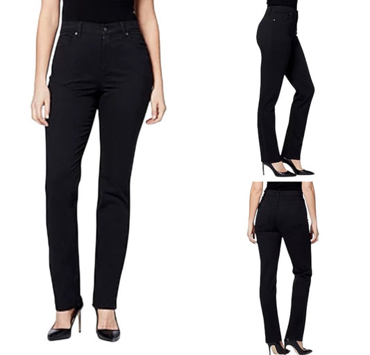 Gloria Vanderbilt Amanda Classic Black Straight-Leg Jeans