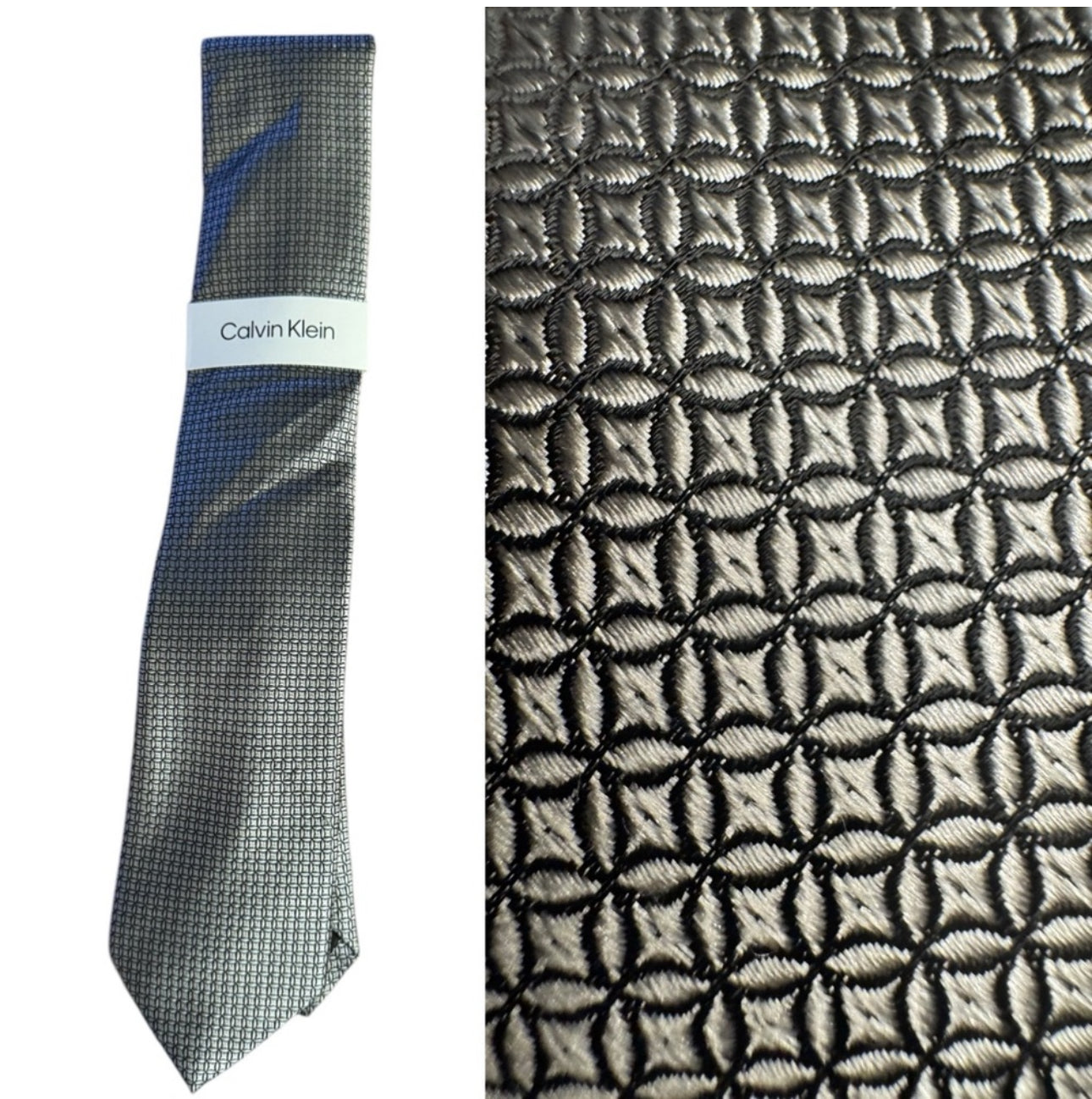 Calvin Klein Gray Textured Men's Tie