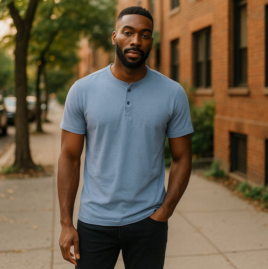 Men GAP Blue Short Sleeve Tee Classic Style