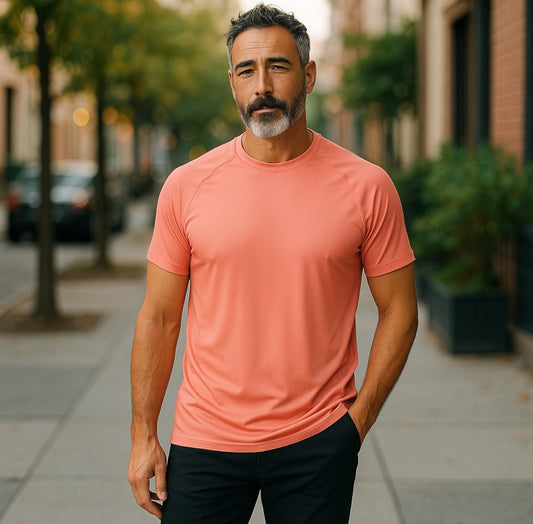 SGEdge Mens Coral Short Sleeve T-Shirt