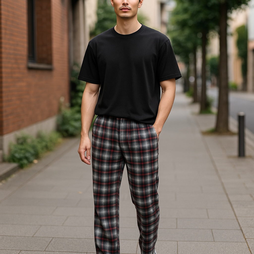 Nautica men’s Plaid Red and Black Pj Pant