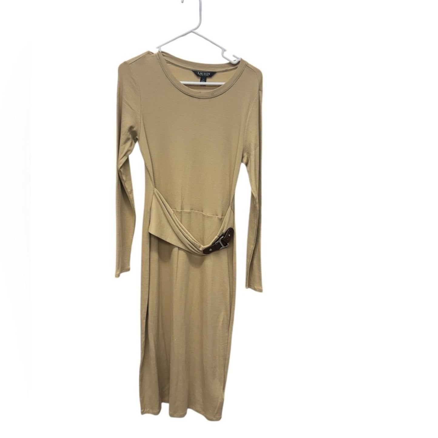 Lauren Ralph Lauren Tan Long Sleeve Dress
