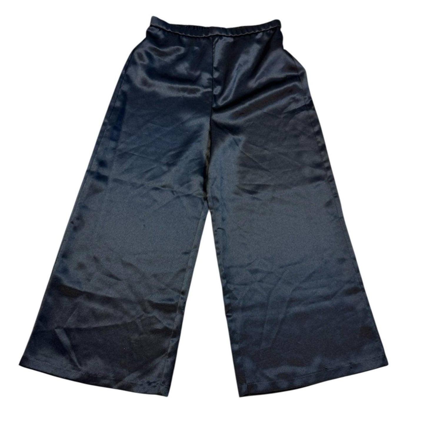 Alex Evening Chic Black Satin Pant