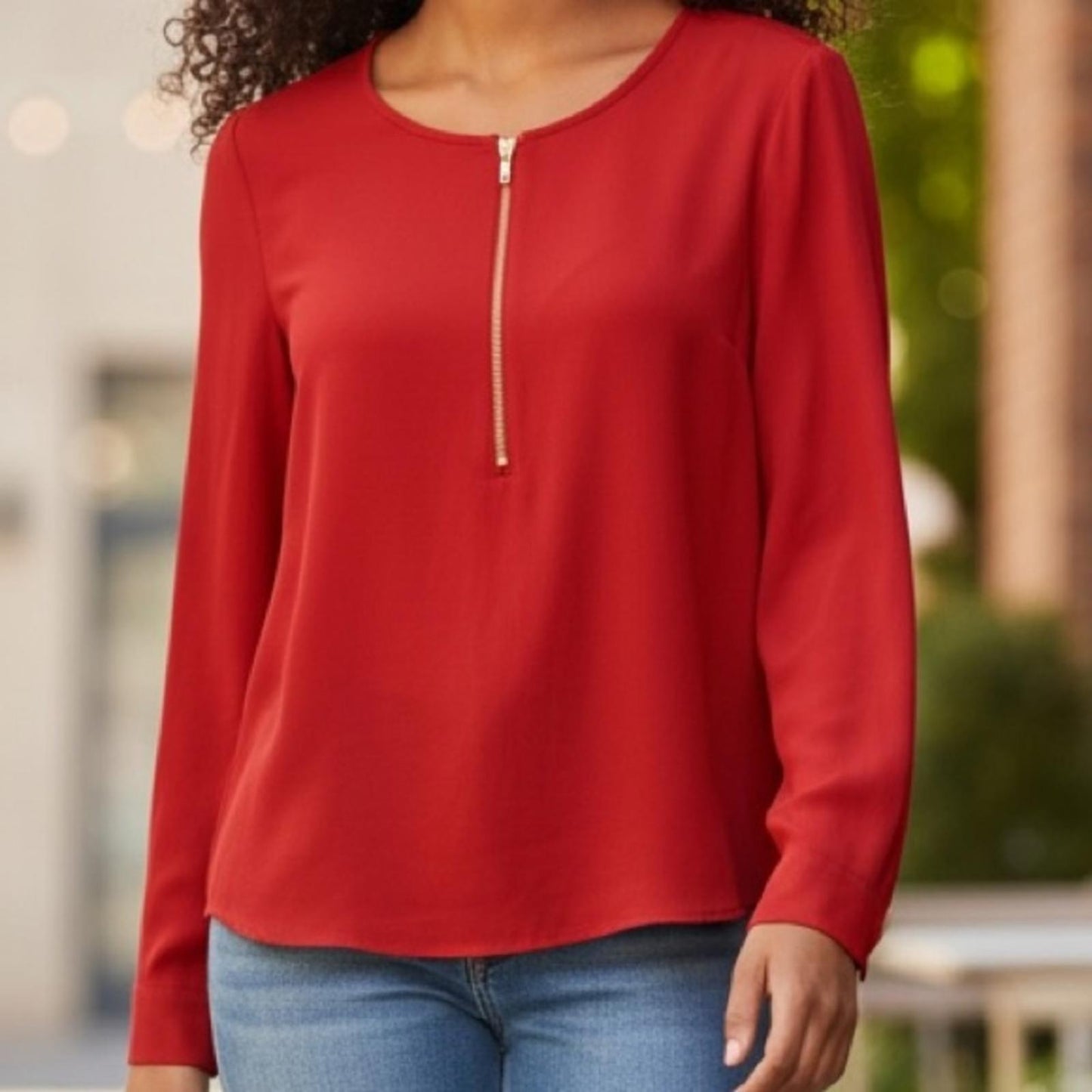 Halston Elegant Red Women's Top