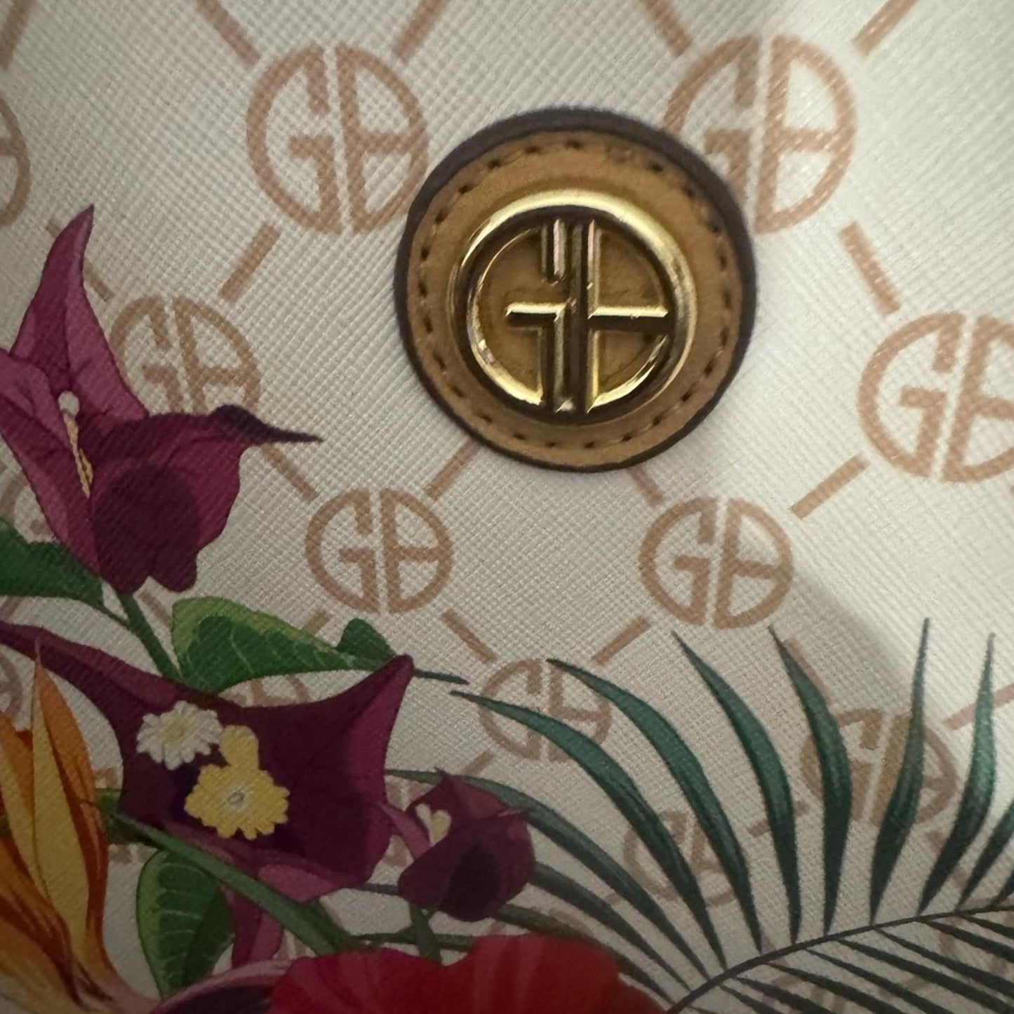 Pre-Love Giani Bernini Beige Floral Tote Bag
