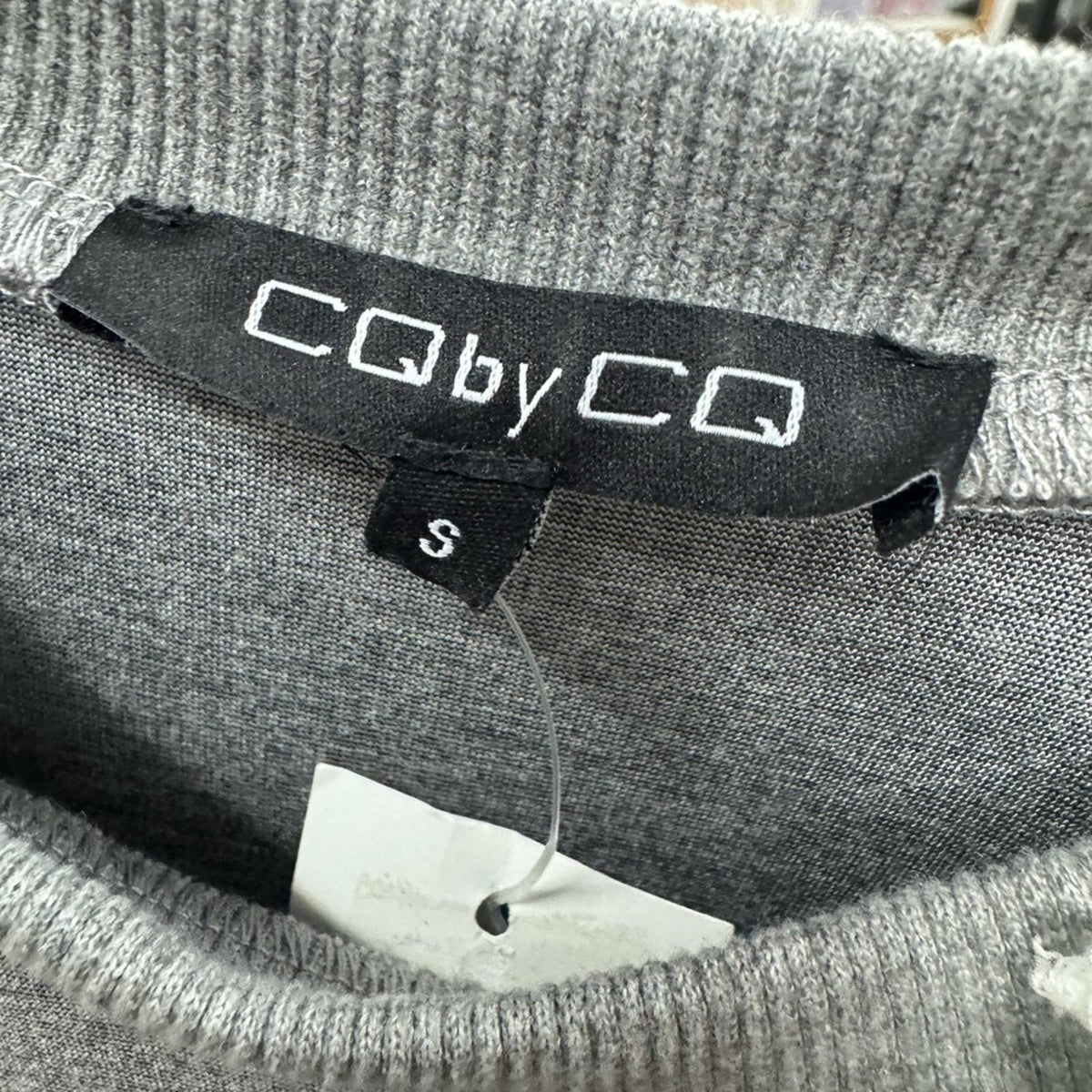 CQbyCQ Gray Ruffle Hem Sweater Dress