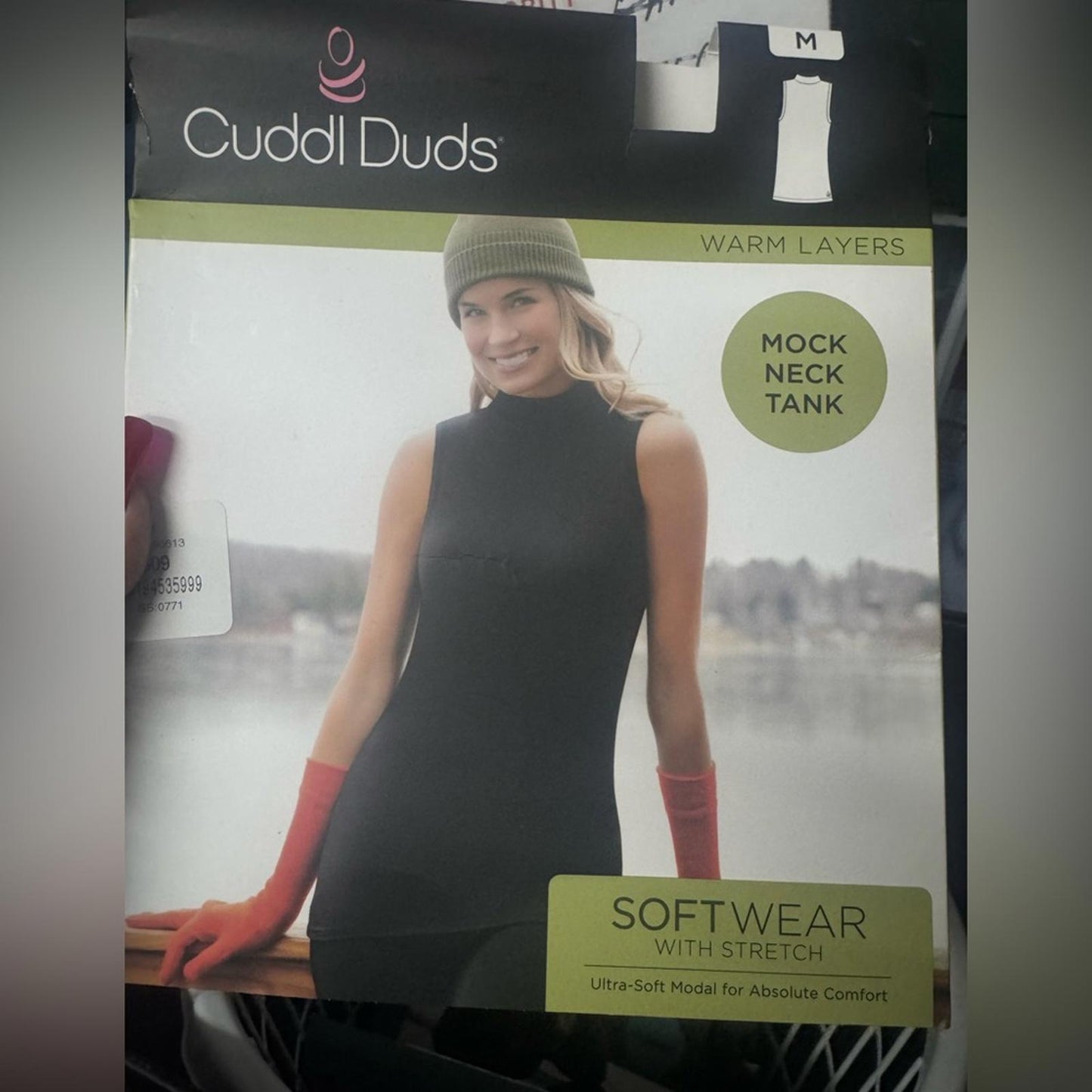 Cuddl Duds Light Gray Sleeveless Top