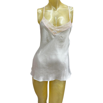 Linea Donatella Elegant Bride White Satin Sleepwear Set