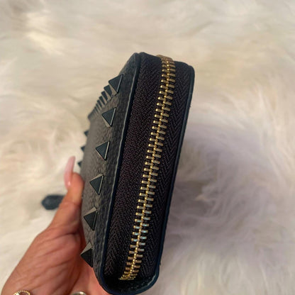 Authentic Valentino Garavani Rockstud Zip Around Wallet