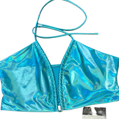Blue Bandeau tank top